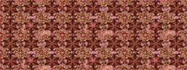 Çiçek desenli altın metal. Altın elementli kahverengi ve kırmızı renkler. Raster altın çiçek süsü brokar kumaş ve cam desenli. Kusursuz altın desen.