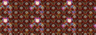 Kahverengi ve kırmızı renkte çiçekler. Çiçekli karalama şeklinde Raster çiçek deseni. Yumuşak, bahar çiçekli arka plan.