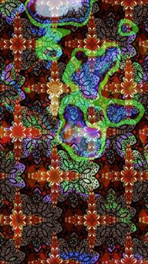 Çiçekli karalama şeklinde Raster çiçek deseni. Kahverengi ve siyah renkli çiçekler. Yumuşak, bahar çiçekli arka plan.