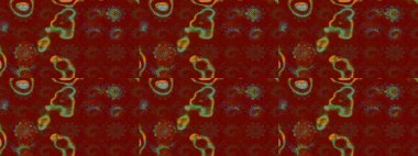 Eskiz arkaplan modeli. Vadinin kırmızı ve kahverengi renkli çiçekleri. Suluboya, elle çizilmiş. Raster - stok.