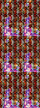 Çiçekli eskiz çizimi. Kahverengi ve gri renkli çiçekler. Düz Çiçek Elementleri Tasarımı. Renkli Yaz Teması çizim şablonu.