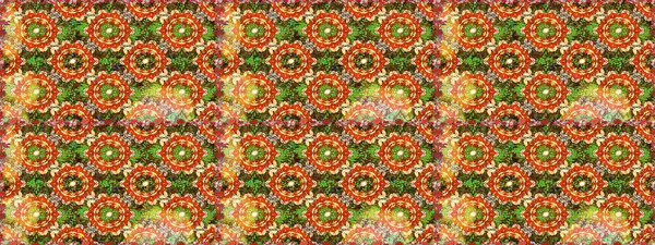 Kahverengi ve turuncu renklerde altın tekrarlayan elementlerle soyut arkaplan. Kusursuz oryantal klasik altın desen.