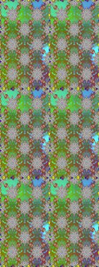 Yeşil ve gri renkte yaz çiçekleri. Raster illüstrasyonu. Raster çiçek desenli ve çiçekli..