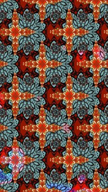 Zentangle soyut çiçekleri. Düz Çiçek Elementleri Tasarımı. Güzel kumaş deseni. Raster illüstrasyonu. Renkli Bahar Teması eskiz kalıbı. Çiçek tozu..