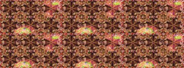 Kahverengi ve bej renklerde altın elementlerle geleneksel altın sarısı desen. Barok tarzında kusursuz bir doğulu süsü..