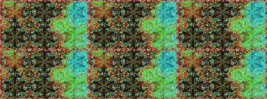 Süslü dekorasyon. Altın elementlerle yeşil ve kahverengi renklerde altın desen. Lüks, kraliyet ve Viktorya dönemi konsepti. Raster klasik barok çiçeksiz altın desenli..