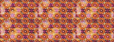 Klasik raster sarısı, kusursuz desen. Geleneksel oryantasyon süsü. Kahverengi ve turuncu renklerde altın elementlerle kusursuz desen. Klasik vintage arkaplan.