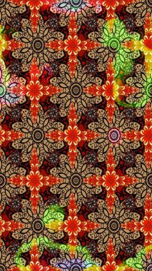 Renkli Bahar Teması eskiz kalıbı. Bej ve siyah renkli çiçekler. Düz Çiçek Elementleri Tasarım Raster illüstrasyonu. Çiçek eskiz kalıbı geçmişi.