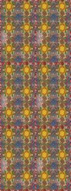 Raster deseni. Çiçekli çiçek deseni, suluboya. Süslü kumaş deseni.