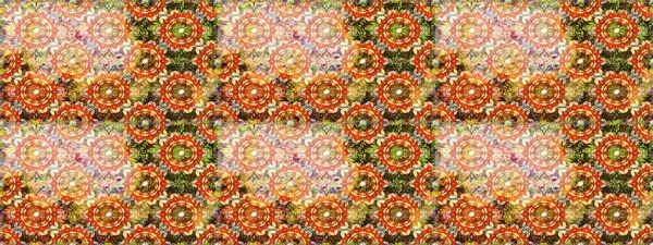 Kahverengi ve turuncu renklerde altın desenli altın elementler. Kusursuz damaske klasik altın desen. Raster illüstrasyonu. Tekrarlayan ögelerle soyut arkaplan Raster.