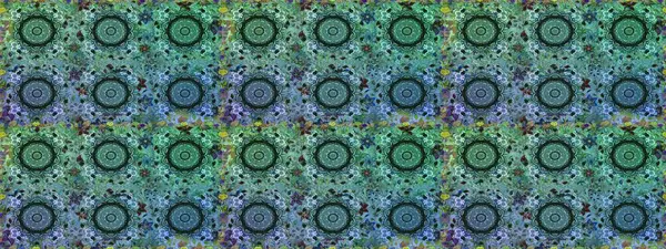 Raster altın tekstil baskısı. İslam tasarımı. Altın desenli mavi ve yeşil renklerde altın elementler. Kusursuz desenli oryantal süs. Çiçek karoları.