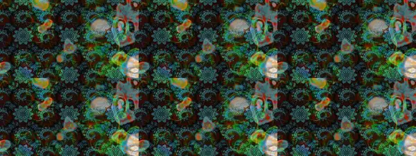 Sevimli çiçek raster deseni. Modaya uygun kumaş deseni. Renkli Yaz Temalı eskiz kalıbı. Düz Çiçek Elementleri Tasarımı.