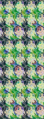 Düz Çiçek Elementleri Tasarımı. Raster illüstrasyonu. Renkli Bahar Teması eskiz kalıbı. Çiçek deseni. Chichi kumaş deseni çiz.