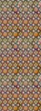 Düz Çiçek Elementleri Tasarımı. Süslü kumaş deseni. Raster illüstrasyonundaki çiçek desenli çizim. Renkli Bahar Teması çizim şablonu.