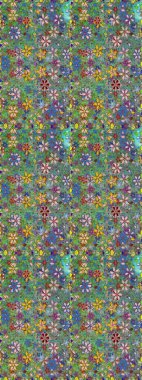 Küçük çiçekteki sevimli çiçek deseni. Güzel karalama çiçekleri olan kusursuz çiçek desenleri. Raster illüstrasyonu. Güzel kumaş deseni.