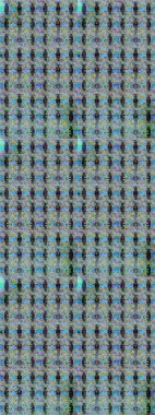 Kumaş desenli papatya çiçeği detayı. Mavi renkte çiçekler.