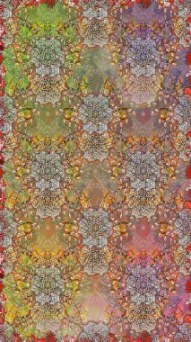 Kahverengi ve bej renkli şirin çiçekler. Küçük çiçekli basit, dikişsiz desen. Moda baskısı, albüm, ambalaj kağıdı ve duvar kağıdı için zarif dekoratif süslemeler. Raster illüstrasyonu.