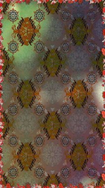 Fantezi kumaş deseni. Çiçekler, suluboya ile sorunsuz çiçek desenli. Raster desen.