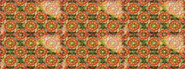 Paisley 'ler zarif çiçek desenli arkaplan duvar kâğıdı illüstrasyonları. Güzel, modaya uygun, modern, üç boyutlu sanat eseri, altın, kahverengi ve turuncu desenli çiçek yaprakları ve süslemeleri var..