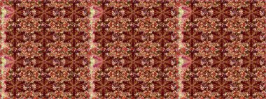 Duvar kâğıdı barok, İspanyol kumaşı. Kusursuz raster arka plan. Şık bir grafik desen. Kahverengi ve kırmızı renklerde altın elementler. Çiçek deseni.
