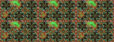 Klasik klasik klasik arka plan. Raster illüstrasyonu. Geleneksel oryantasyon süsü. Kusursuz klasik raster altın desenli. Kahverengi ve yeşil renklerde altın elementlerle kusursuz desen.