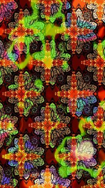 Küçük çiçekte güzel bir desen. Robot resim. Çiçekli yaz çiçekleri. Moda baskıları için zarif bir şablon. Motley illüstrasyonu. Küçük renkli çiçekler..