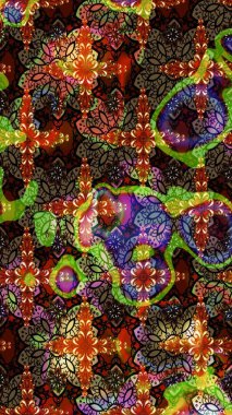 Çiçek deseni. Raster illüstrasyonu. Şatafatlı bahar bahçesi dokusu. Çiçek çizimi arkaplanı.