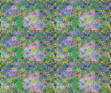 Küçük çiçekte güzel bir desen. Çiçekli yaz çiçekleri. Kusursuz. Motley illüstrasyonu. Küçük renkli çiçekler. Moda baskıları için zarif bir şablon.