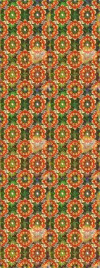 Barok tarzında altın çiçekli süs. Damask kusursuz yinelenen arkaplan. Doku arka planında altın duvar kâğıdı. Kahverengi renklerde altın element.