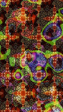 Çiçek deseni. Raster illüstrasyonu. Şatafatlı bahar bahçesi dokusu. Çiçek çizimi arkaplanı.