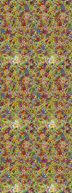 Raster dikişsiz çiçek deseni. Vadinin çiçekleri yeşil ve kahverengi renklerde.