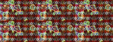 Karalama çiçekleri çizim kalıbı. Sanat esinlenir ve gri renkli çiçekler ve arkasında iz bırakır. Kahverengi ve gri el çizimi desen. Raster deseni.