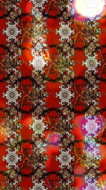 Kızılderili desenli desenli desenli şal deseni. Tekstil, tebrik kartı, boyama kitabı, telefon kılıfı baskısı için kullanılabilir. Raster Henna dövme stili. Etnik Mandala süsü.