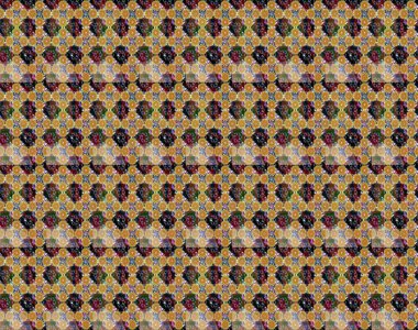 Raster düz çiçek çizim deseni. Kahverengi renkli çiçekler. Tasarım hediye paketi, tebrik kartları, posterler ve afiş tasarımı.