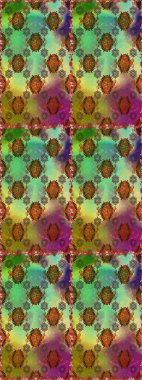 Çiçek izi. Suluboya kusursuz desen. Suluboya tarzında kahverengi renkte çiçekler.