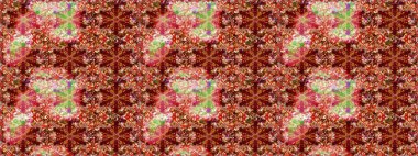 Kusursuz soyut bir arkaplan. Raster illüstrasyonu. Oriental raster klasik kırmızı, kahverengi ve altın desenli.