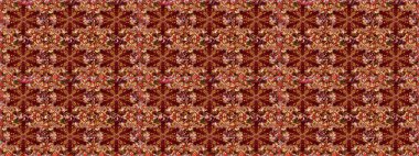 Raster illüstrasyonu. Kusursuz soyut bir arkaplan. Oriental raster klasik kırmızı, kahverengi ve altın desenli.