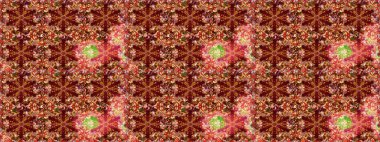 Noel altın kar tanesi kusursuz desen. Kış kar dokusu duvar kağıdı. Sembol bayramı, yeni yıl kutlamaları, altın desenler. Kırmızı ve kahverengi renkte altın kar taneleri.