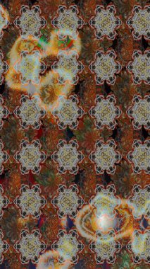 Sabıka fotoğraflarında, bebek kıyafetlerinde, duvar kâğıtlarında, paket kutularında falan kullanılabilir. Zarif, parlak ve eskiz kahverengi ve gri çiçek desenli tasarım.