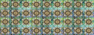 Geleneksel oryantasyon süsü. Klasik klasik klasik arka plan. Klasik raster sarısı, kusursuz desen. Gri ve mavi renklerde altın elementlerle kusursuz desen.