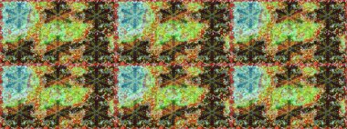 Şık bir grafik desen. Kusursuz raster arka plan. Duvar kâğıdı barok, İspanyol kumaşı. Çiçek deseni. Kahverengi ve yeşil renklerde altın elementler.