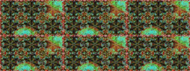 Kahverengi ve yeşil renklerde, altın elementlerle klasik, pürüzsüz desen. Noel 2019, kar tanesi, yeni yıl.