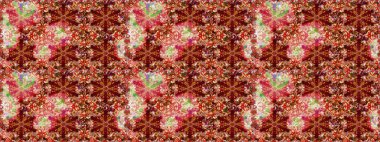 Kırmızı ve kahverengi renklerde altın elementler. Geleneksel klasik raster altın pürüzsüz desen. Barok tarzında kusursuz bir doğulu süsü..