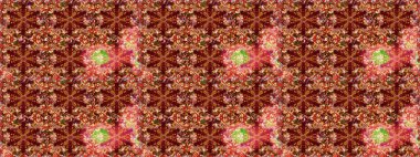 Noel altın kar tanesi kusursuz desen. Kış kar dokusu duvar kağıdı. Sembol bayramı, yeni yıl kutlamaları, altın desenler. Kırmızı ve kahverengi renkte altın kar taneleri.