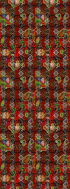 Tomurcukları çiçek olan sevimli bir çiçek deseni. Raster illüstrasyonu. Raster. Eskiz geçmişi. Eski usul. Kumaş, tekstil ve duvar kağıdı baskısı için..