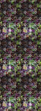 Doğal kozmetik ürünleri, parfüm, çiçekçi dükkanı için bahar ihalesi tasarımı. Paket kağıdı için en iyisi. Gri ve siyah lale çiçekli Raster eskiz deseni. Karşılama ya da düğün geçmişi olarak kullanılabilir.