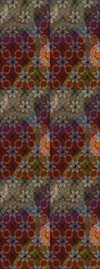 Raster Güzel kumaş deseni. Raster suluboya deseni, narin çiçekler, kahverengi çiçekler, tebrik kartı şablonu..