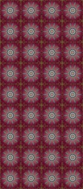 Menekşe ve nötr renkler üzerinde klasik oryantal desen. Geleneksel ve altın desenli. Damask pürüzsüz süsü.