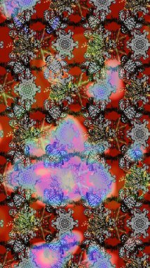 Küçük çiçekte güzel bir çiçek deseni var. Raster deseni. Çiçekli çiçek deseni, suluboya..