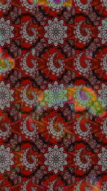 Eskiz Vintage Çiçek Deseni. Raster Kalça dokusu deseni.